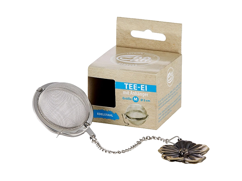 Tee-Ei mit Blumen-Anhänger